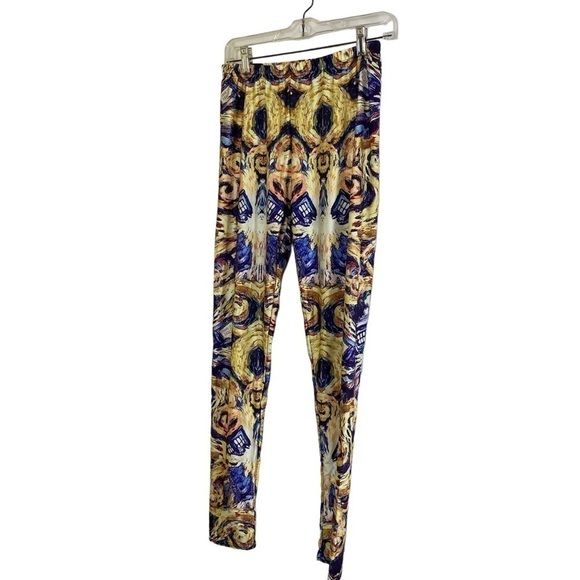 Doctor Who Van Gogh Inspired Leggins Multicolor Size XXL - Picture 1 of 4